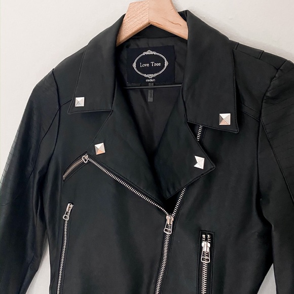 Love Tree Jackets & Blazers - NWOT Faux Leather Moto Jacket